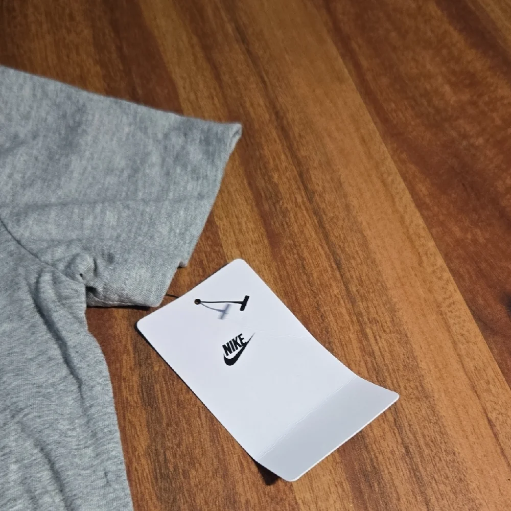 Nike Gray Logo T-Shirt with Black Athletic Shorts - Picture 9 of 9